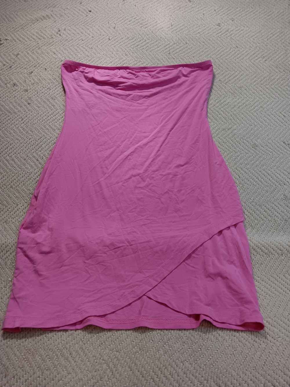 Shein Strapless Crossover Hem Dress